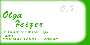 olga heizer business card